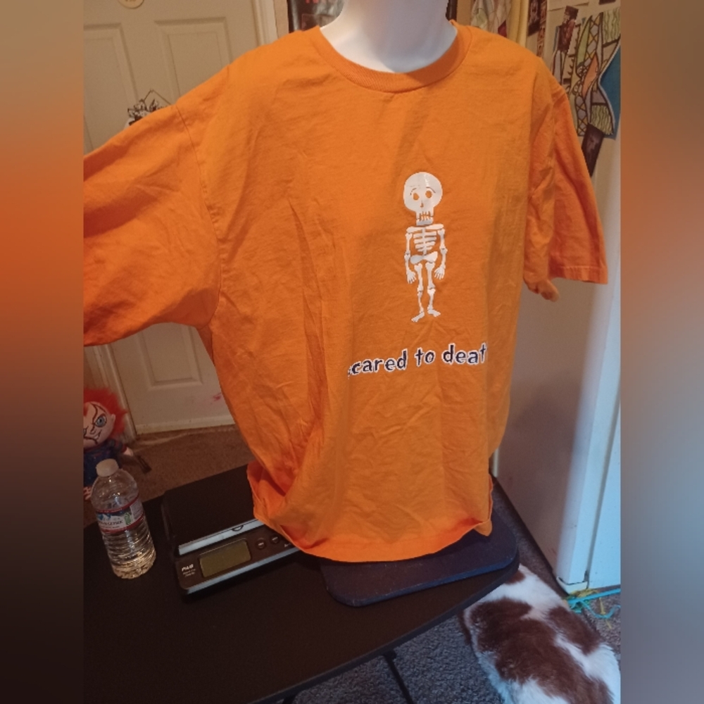 Halloween Scared To Death Skeleton Shirt